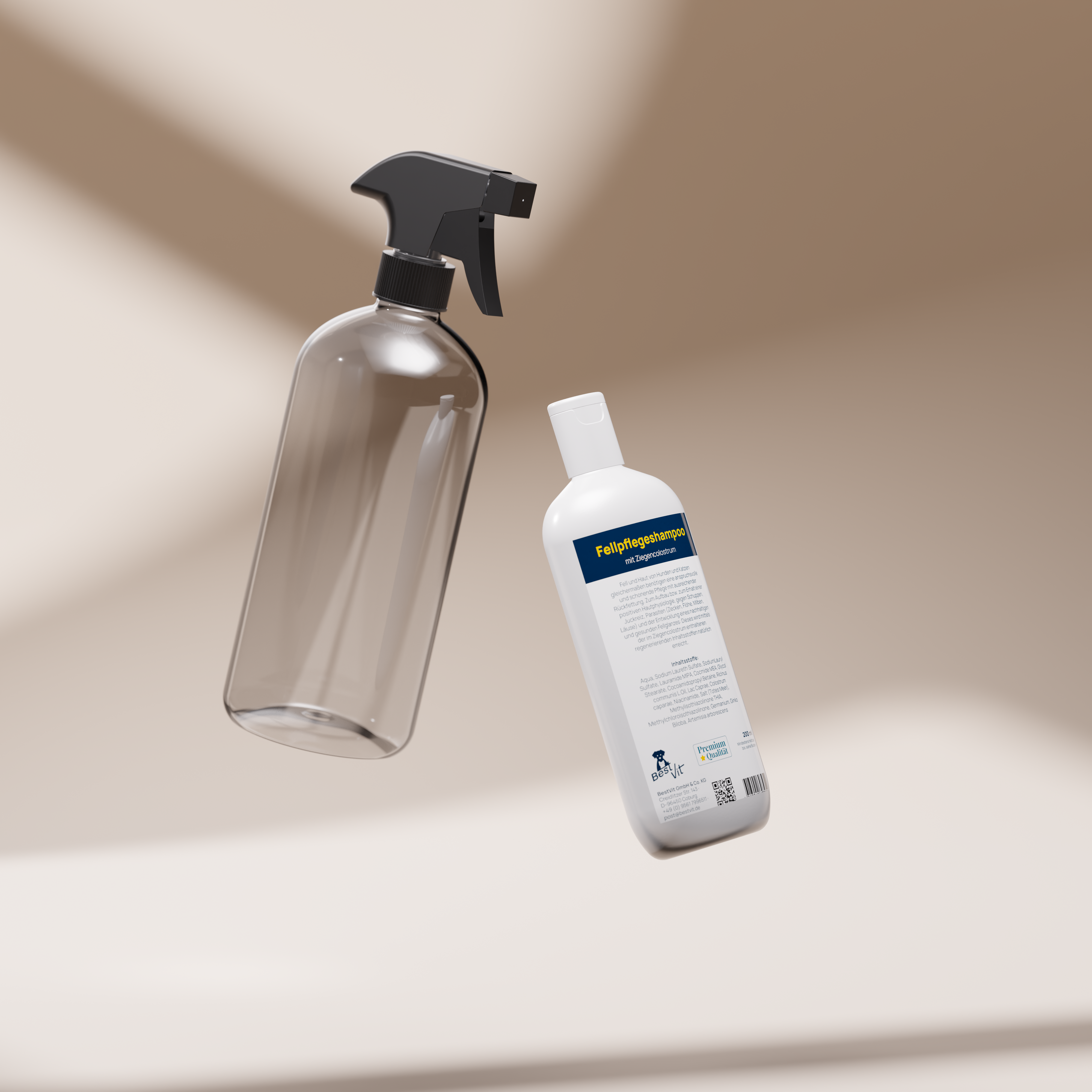 Fellpflegeshampoo mit Sprühflasche