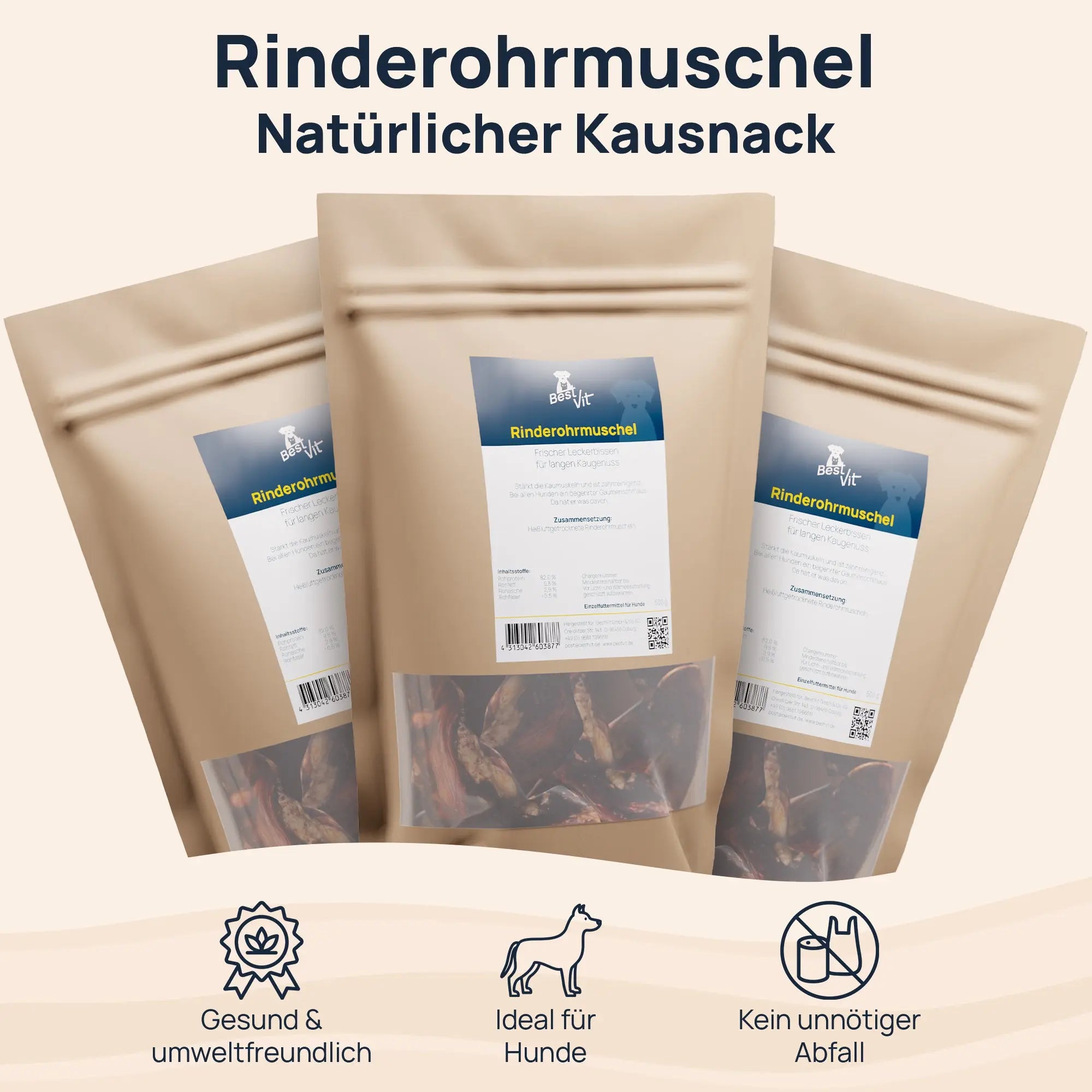 Rinderohrmuscheln BestVit Produktbild