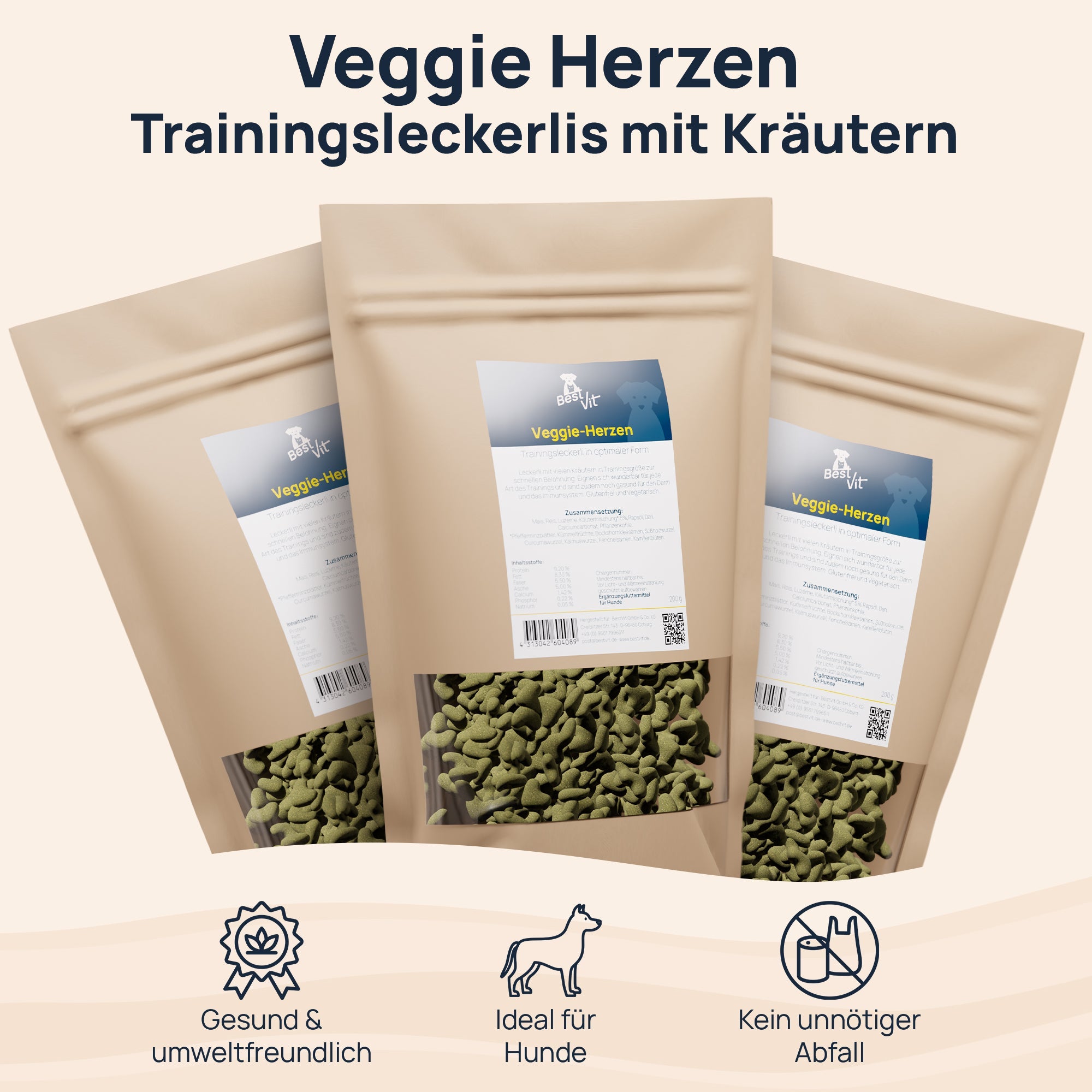 Veggie Herzen BestVit Produktbild