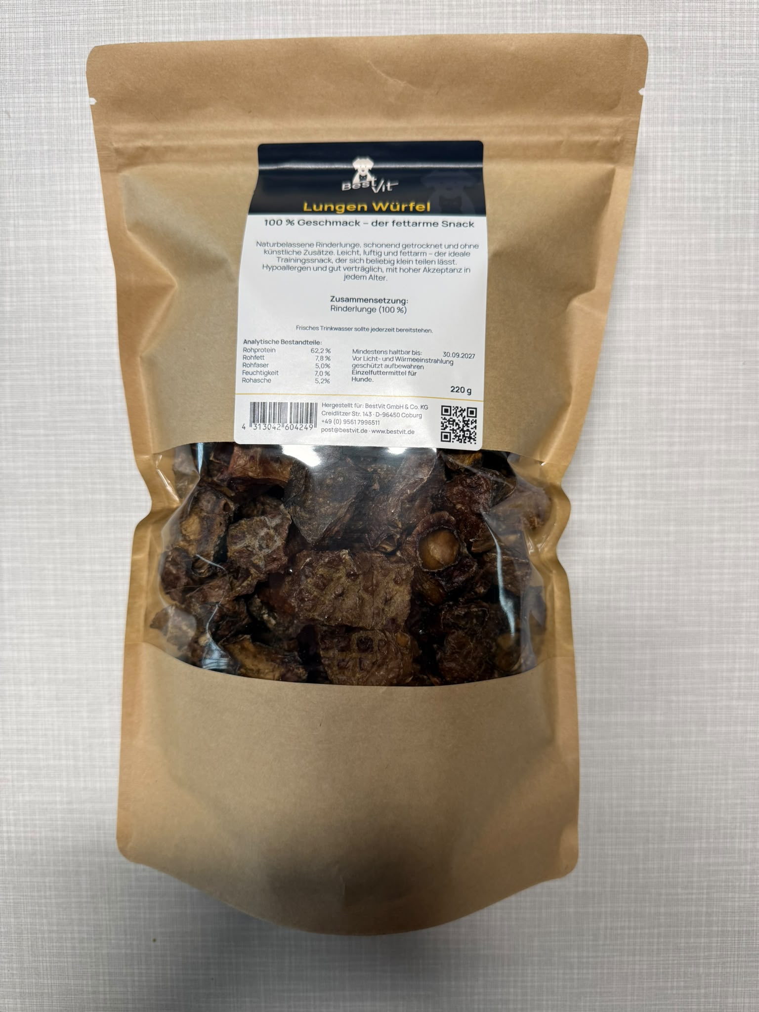 Lungen-Würfel Rind BestVit Produktbild